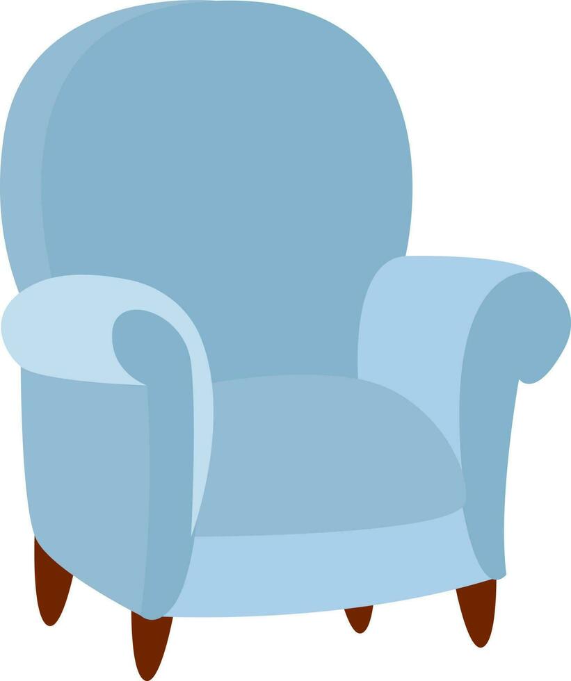 Soft chair, illustration, vector on white background.