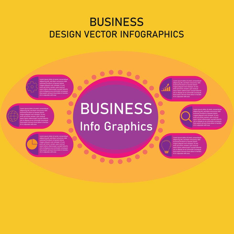 Business info graphic template vector