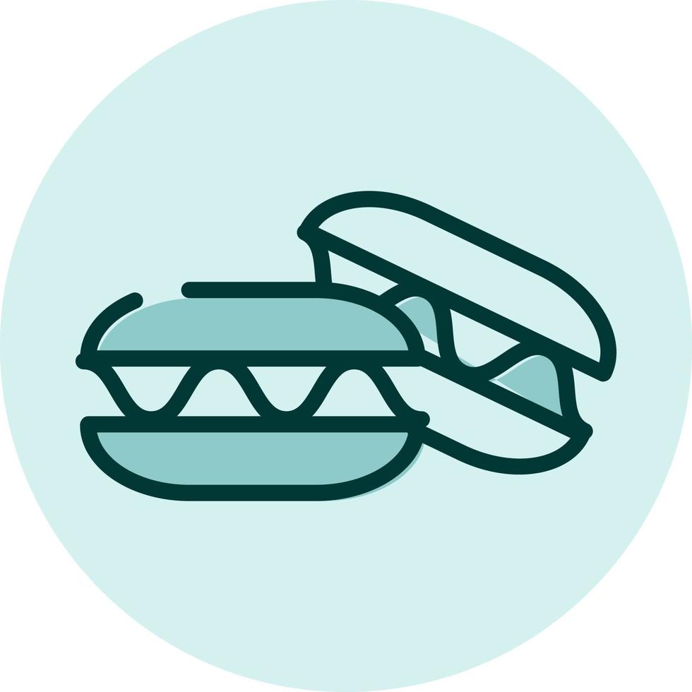 Sweet macaron, illustration, vector on a white background.