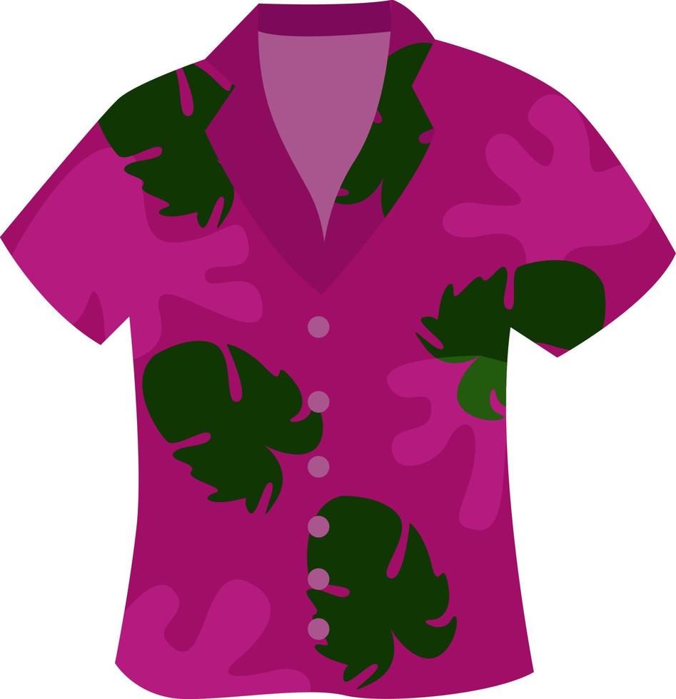 camisa hawaiana, ilustración, vector sobre fondo blanco