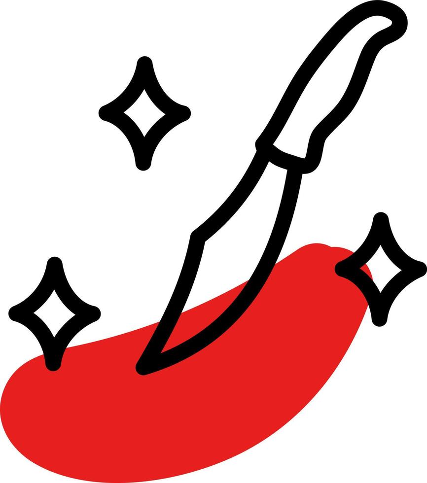 Magic knife, illustration, vector on a white background.
