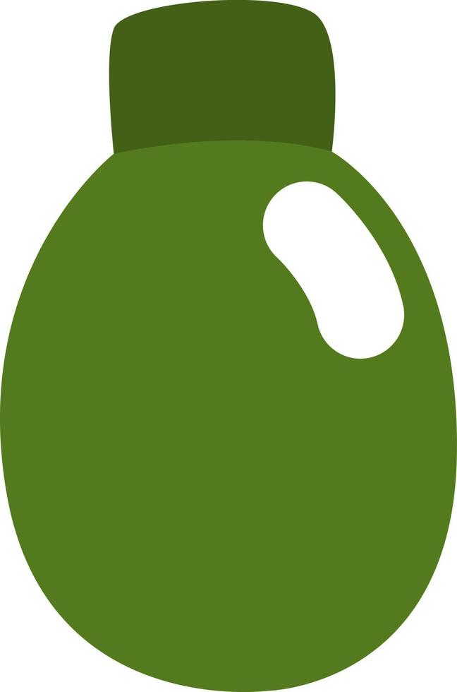 Military green bomb, illustration, vector on a white background.