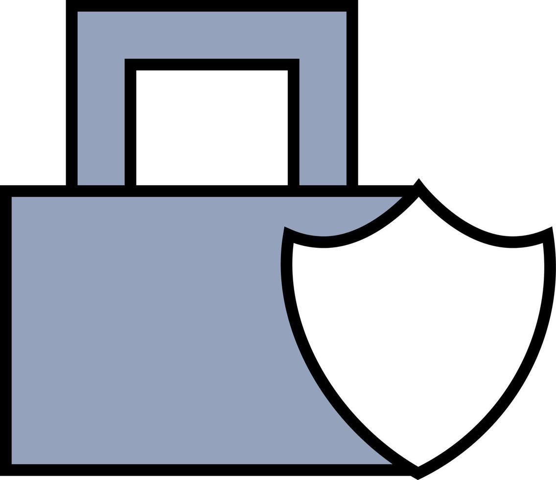 Online security lock, illustration, vector on a white background.