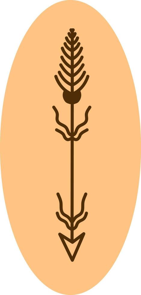 Tiny sharp arrow, illustration, vector on a white background.