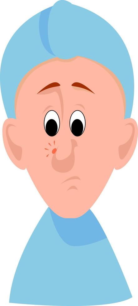 Pimple, illustration, vector on white background.