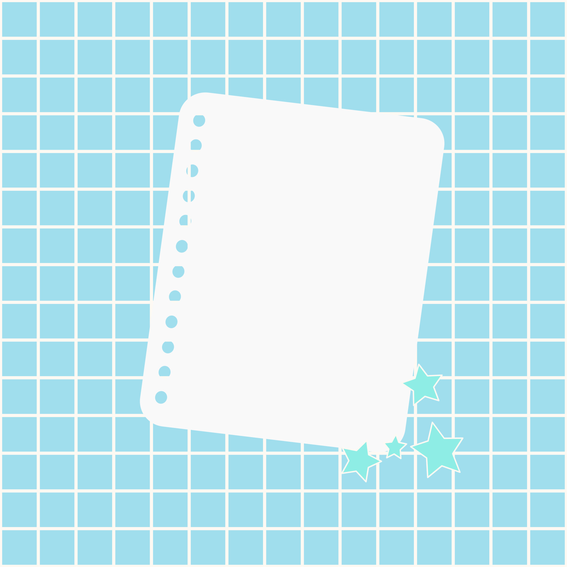 White note paper on a blue background a sheet of notebook paper place