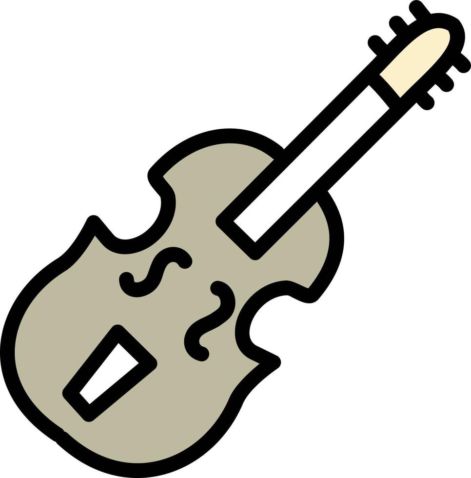 instrumento de violín, ilustración, vector sobre fondo blanco.