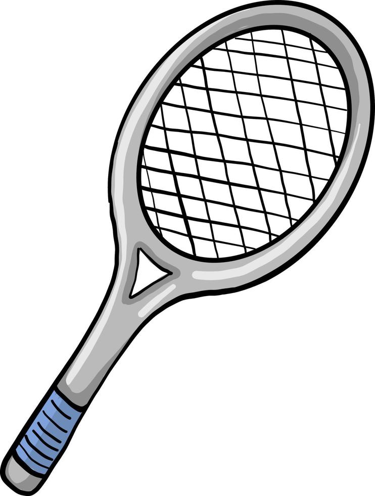 raqueta de tenis, ilustración, vector sobre fondo blanco