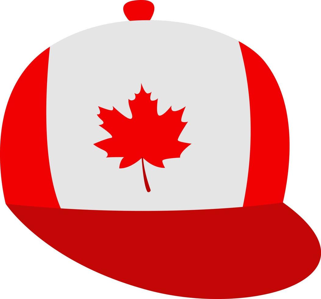 Canadian cap, illustration, vector on white background.