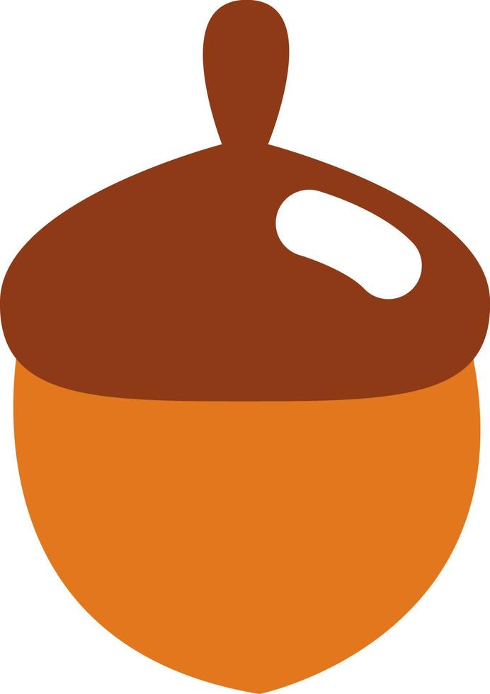 Autumn acorn, illustration, vector, on a white background. vector