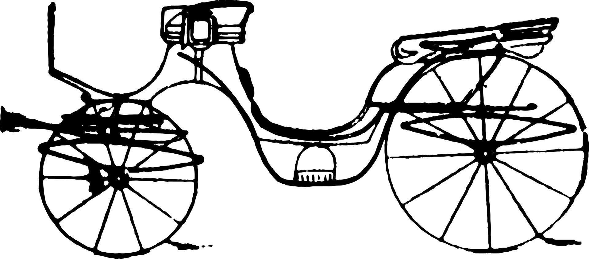 Cabriolet, vintage illustration. vector