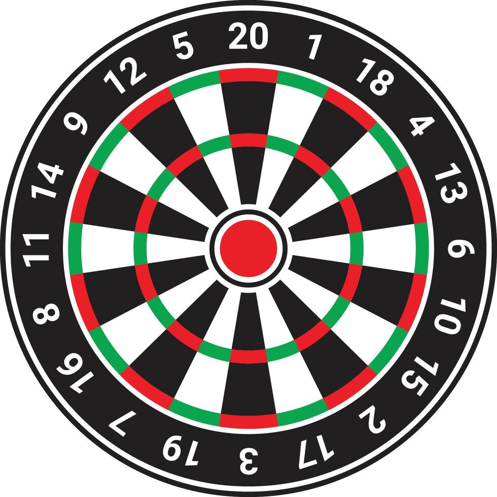 Dart Board Games Design vector