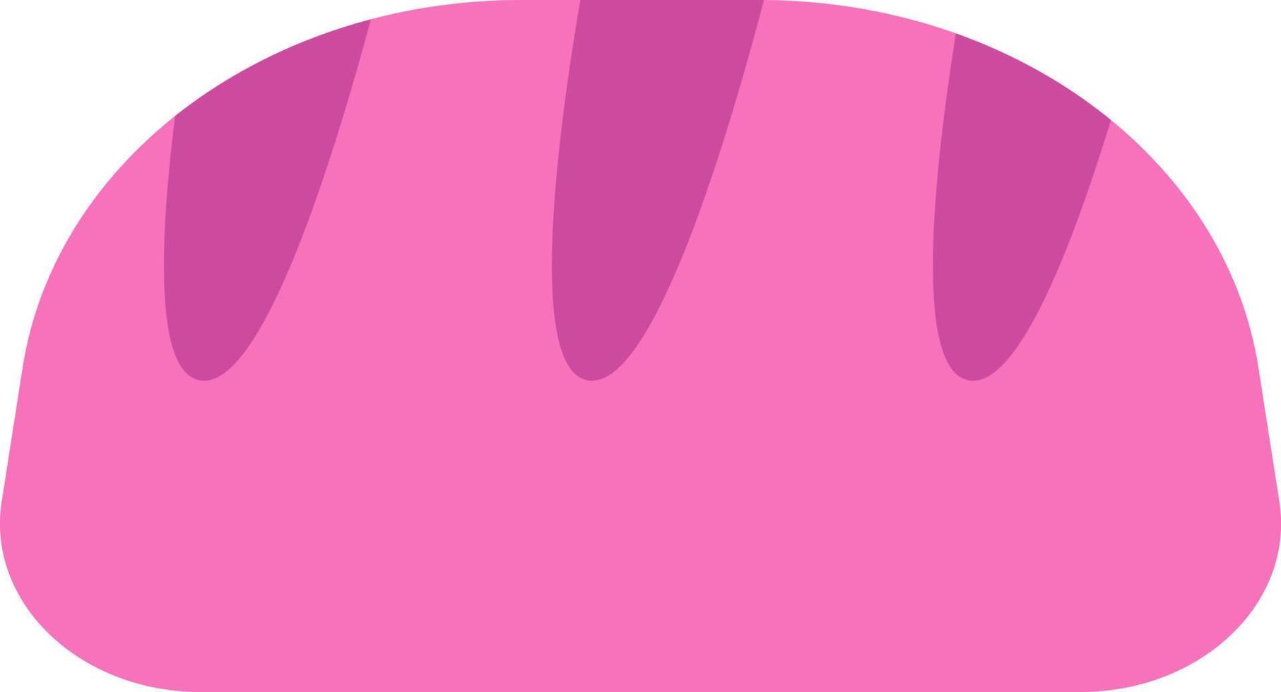 Pink bread, illustration, vector on a white background.