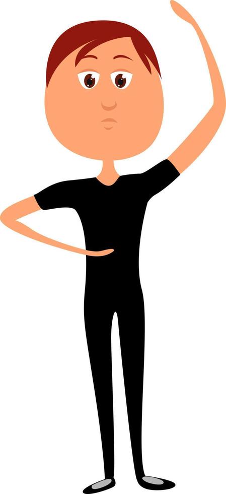 Man dancing, illustration, vector on white background