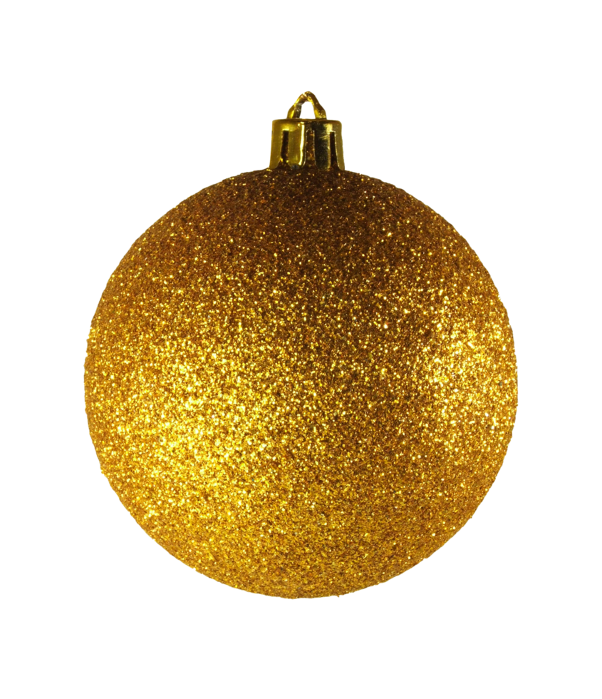 goldene Weihnachtskugel png