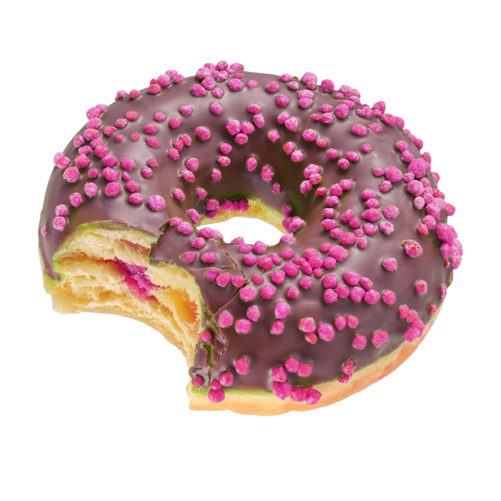 Christmas bitten donut png