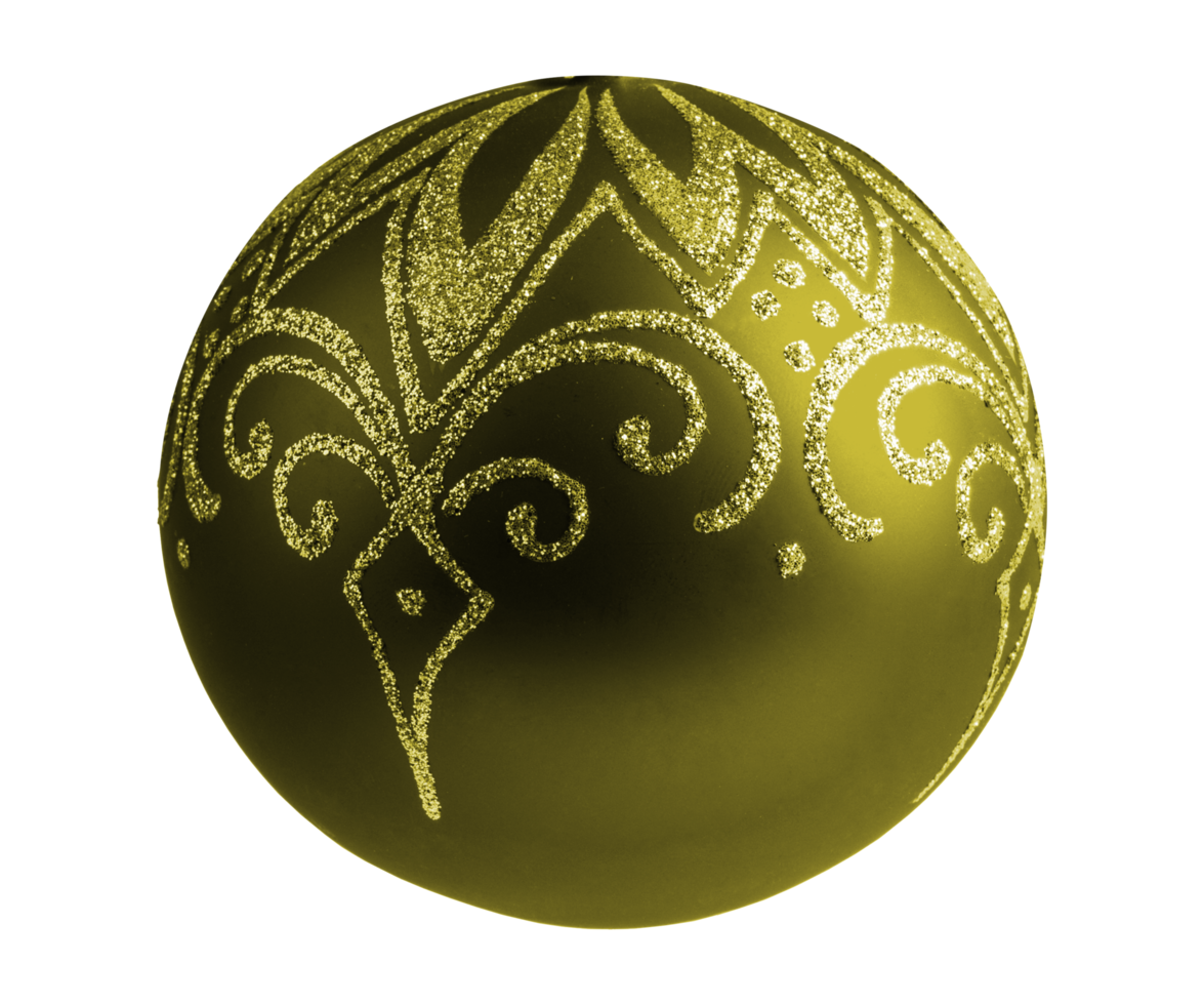 bola de navidad dorada png