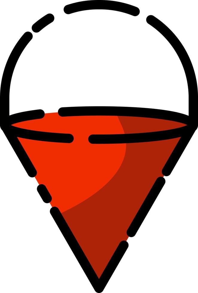 Firefighter cone, illustration, vector on a white background.