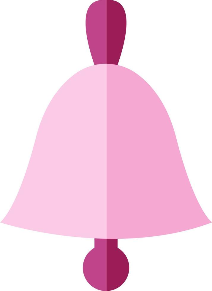 campana escolar rosa, ilustración, vector sobre fondo blanco.
