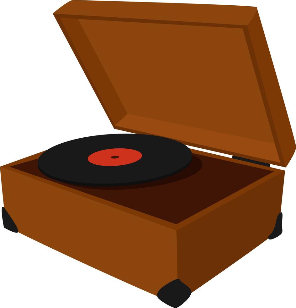 Vinyl player , illustration, vector on white background