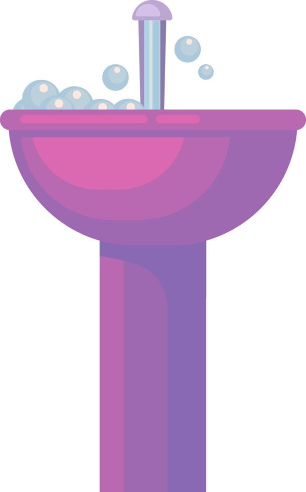 Washbasin ,illustration, vector on white background