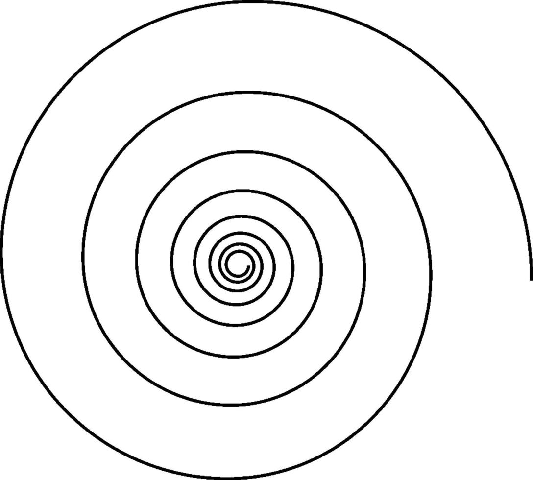 curva espiral, ilustración vintage. vector