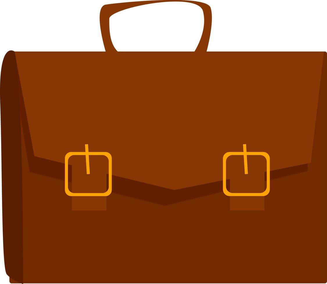 bolsa marrón, ilustración, vector sobre fondo blanco.