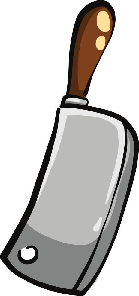 Knife for meat, illustration, vector on a white background.