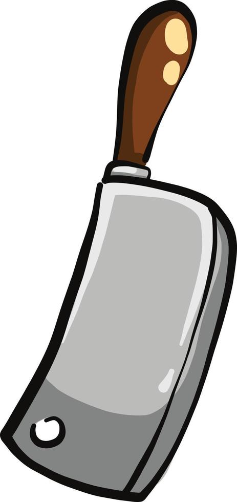 cuchillo para carne, ilustración, vector sobre fondo blanco.