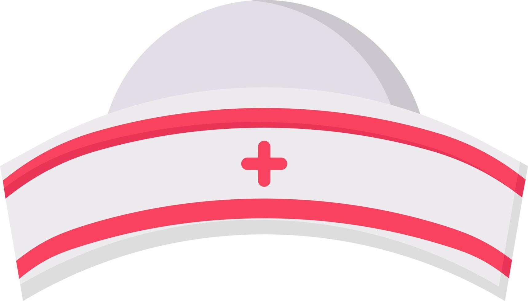 Nurse hat, illustration, vector on white background.