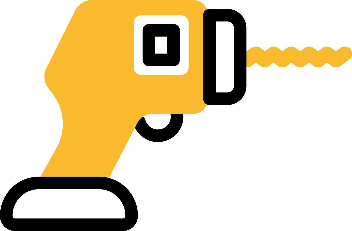 Construction drill, illustration, vector on a white background.