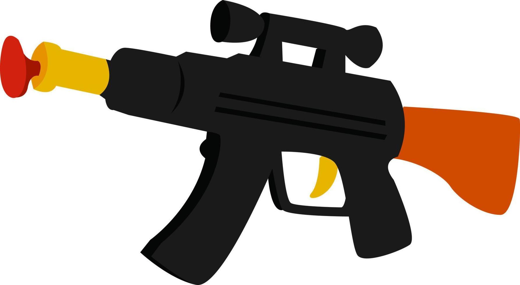 Pistol toy, illustration, vector on white background.