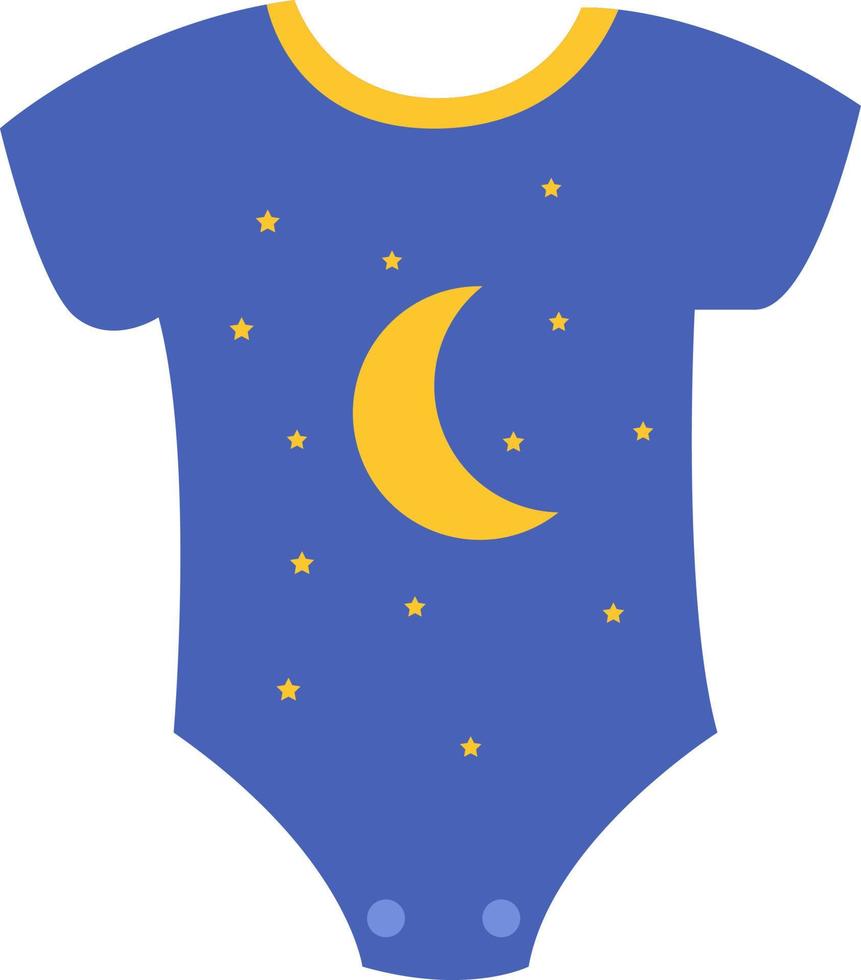Baby clothes, illustration, vector on white background.