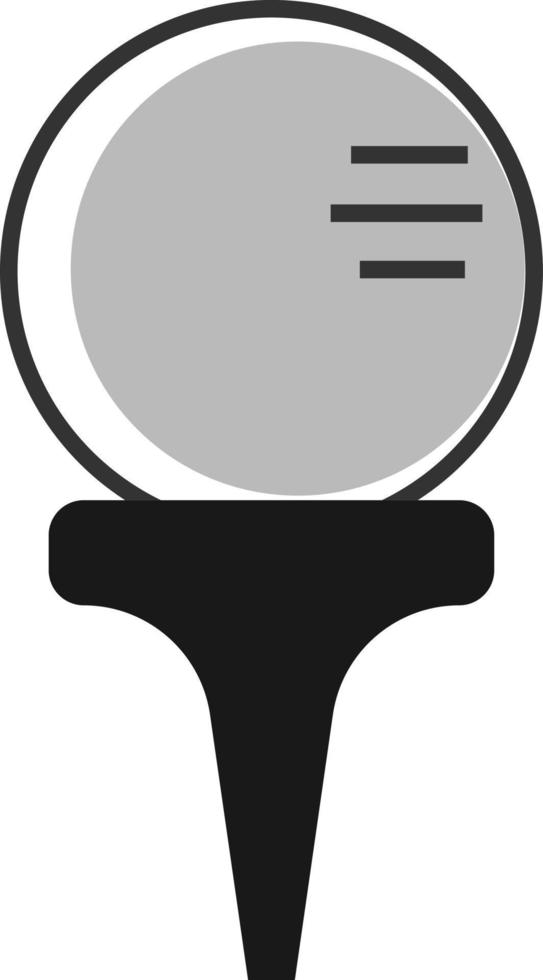 Golfing ball, illustration, vector on white background.