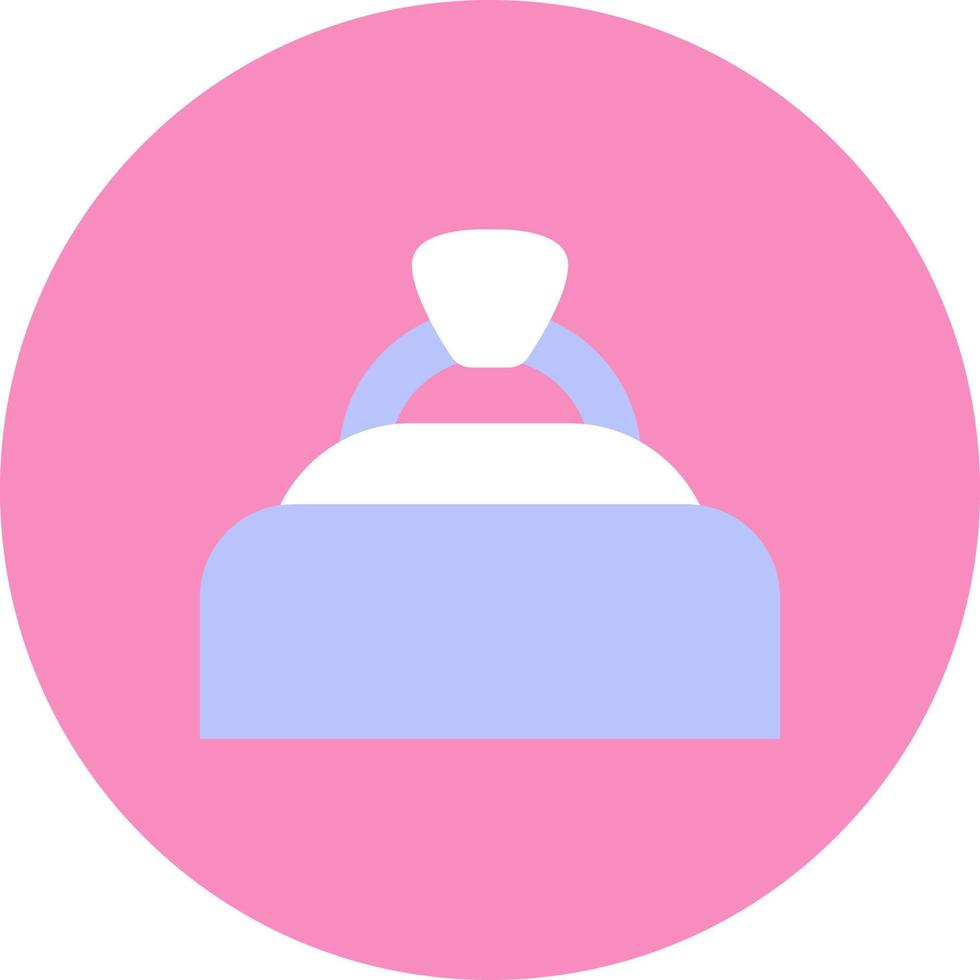 Wedding ring box, illustration, vector on a white background.