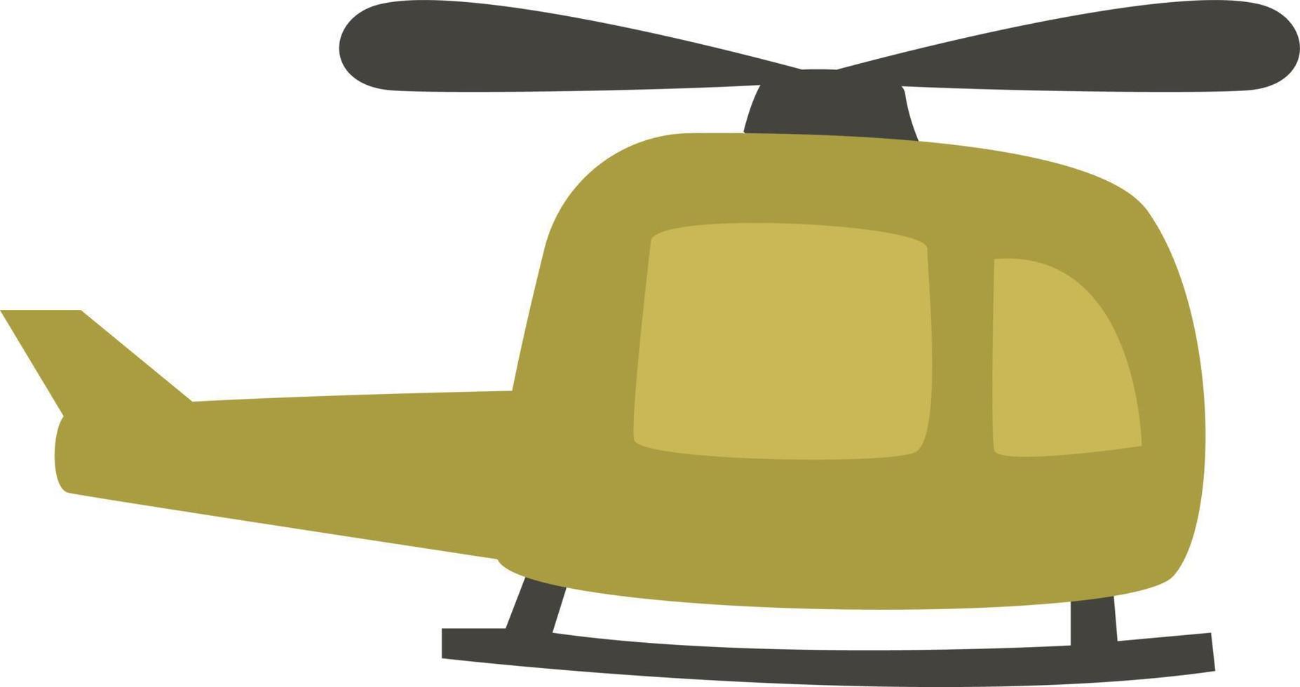 Green helicopter, illustration, vector, on a white background. vector