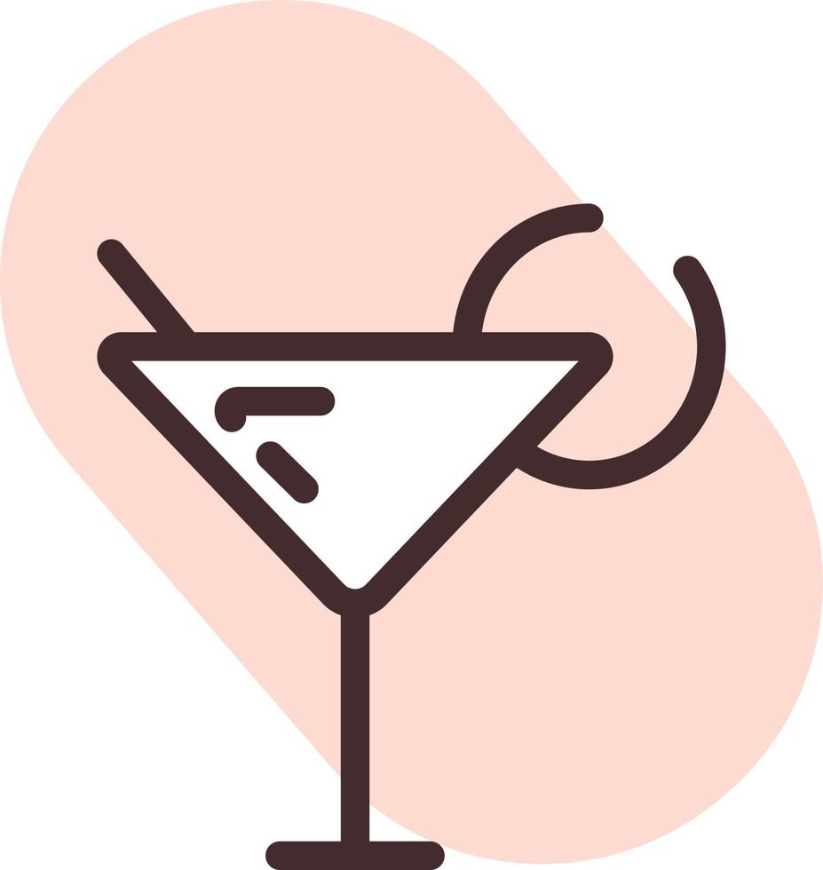 martini en vaso de lujo, ilustración, vector, sobre un fondo blanco. vector