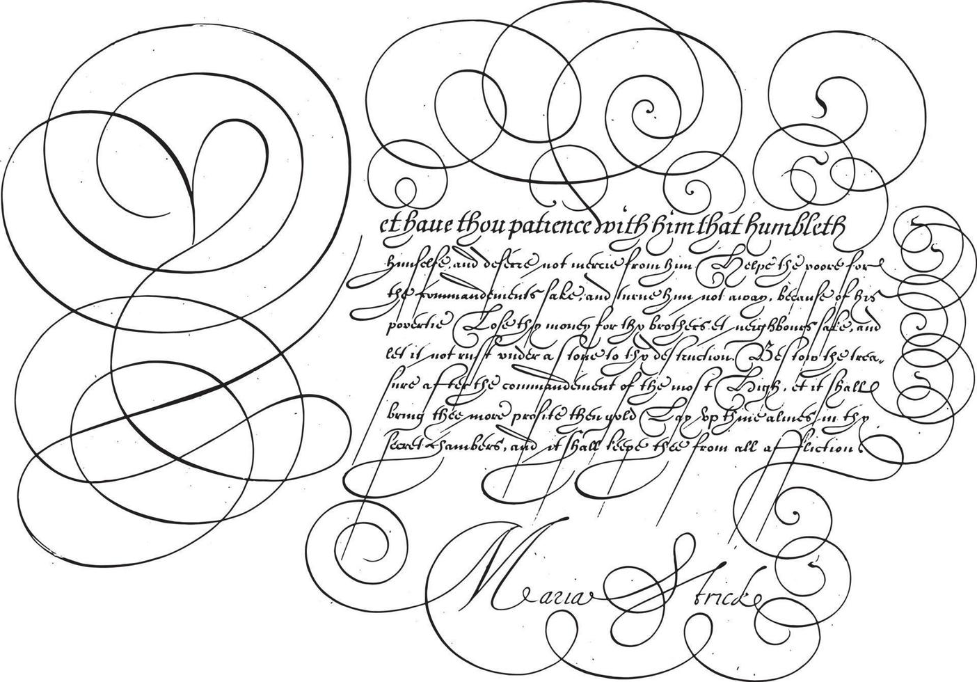 Writing example with capital Y, vintage illustration. 13721363 Vector