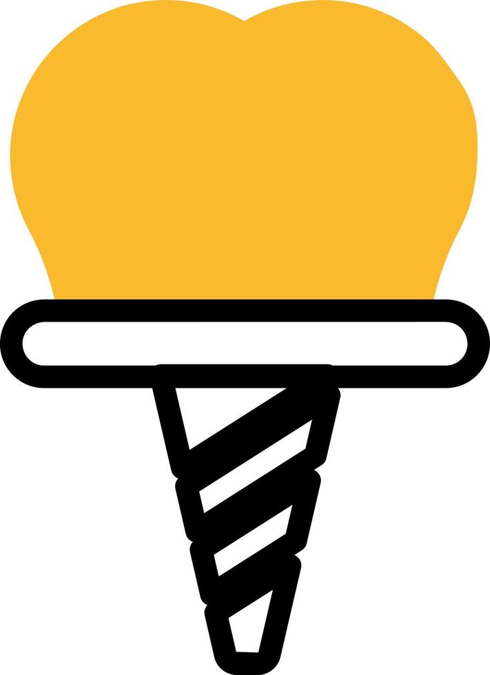 Dentist implants, illustration, vector on a white background.