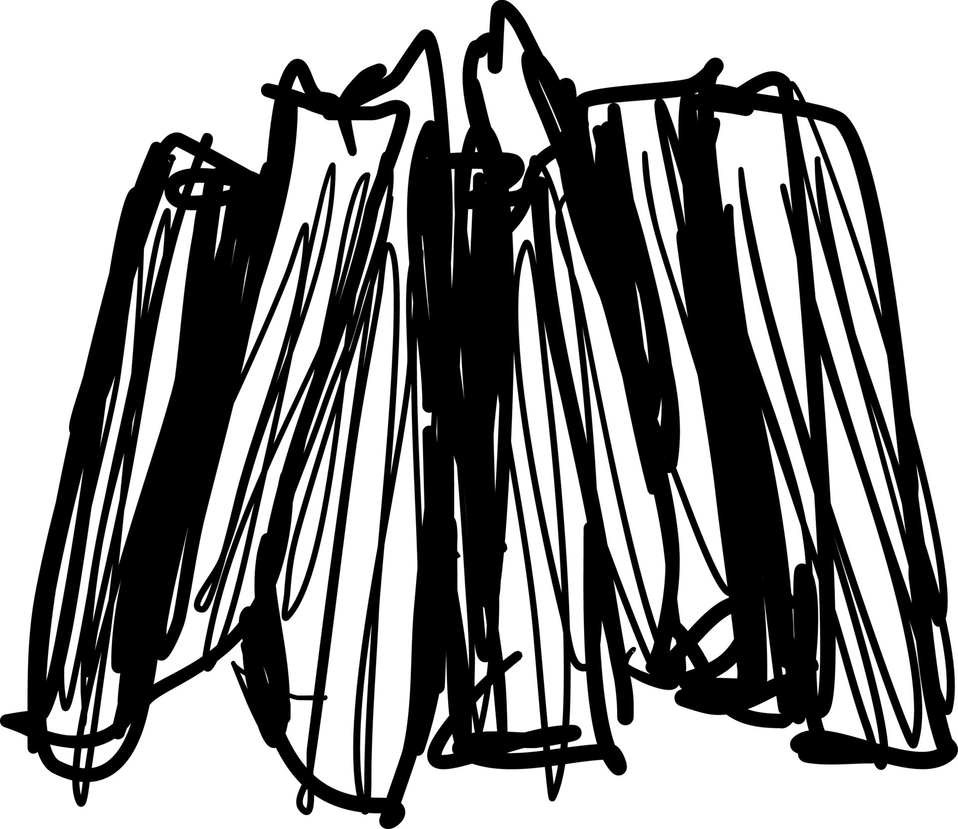 Carrot sticks drawing, illustration, vector on white background