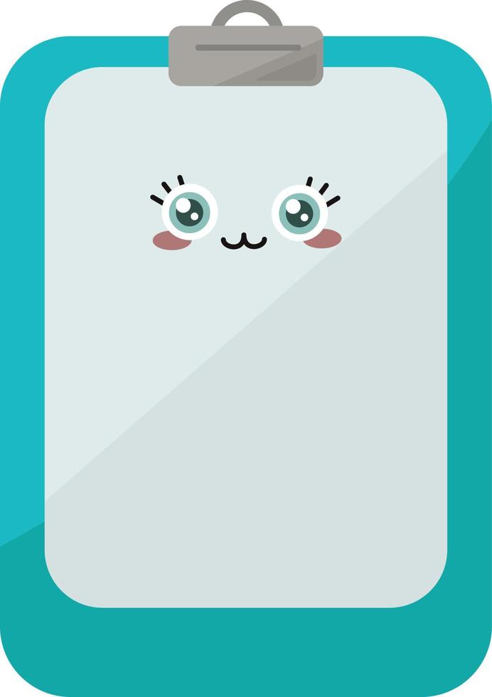 Blue notebook, illustration, vector on white background
