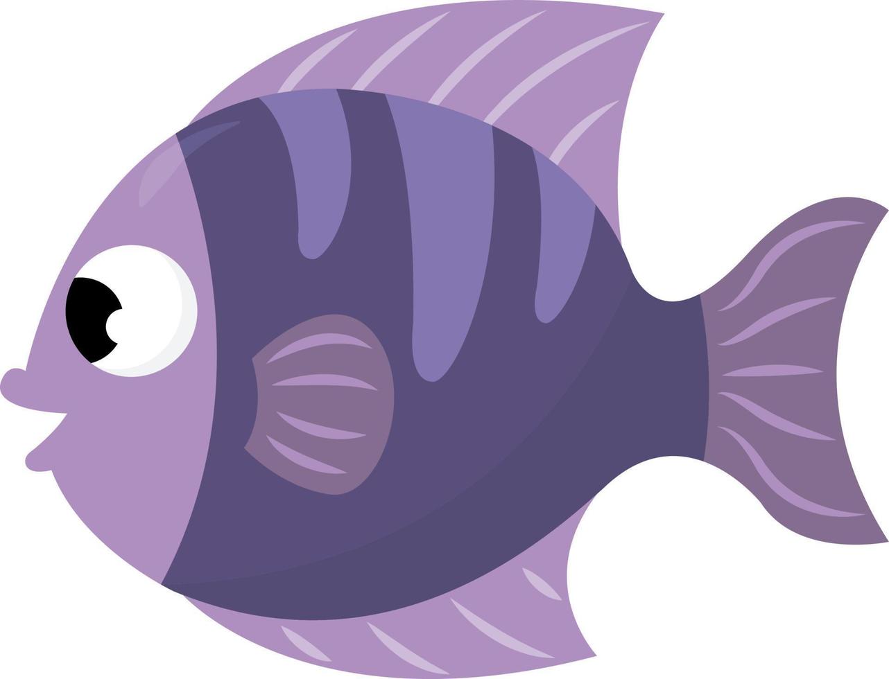 Purple fish , illustration, vector on white background