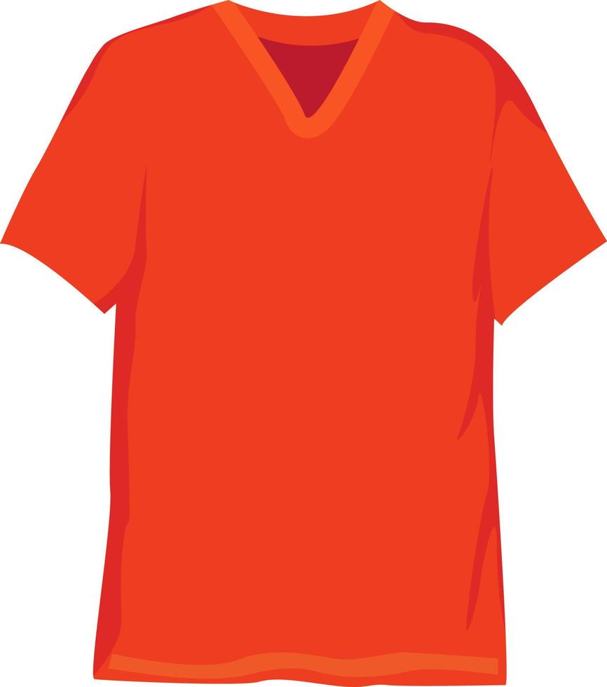 camiseta roja, ilustración, vector sobre fondo blanco.