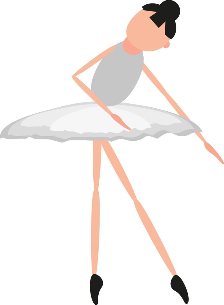 Coupe ballet move, illustration, vector on a white background.