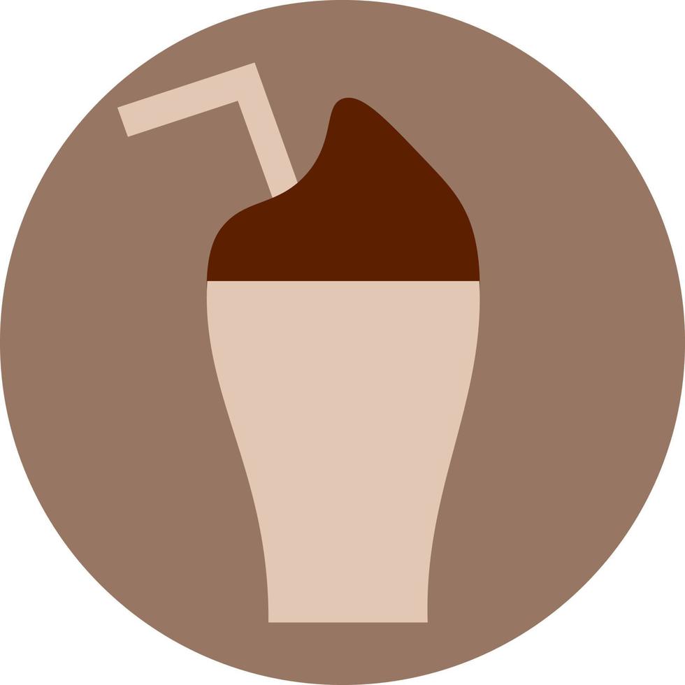 Iced coffee, illustration, on a white background. vector