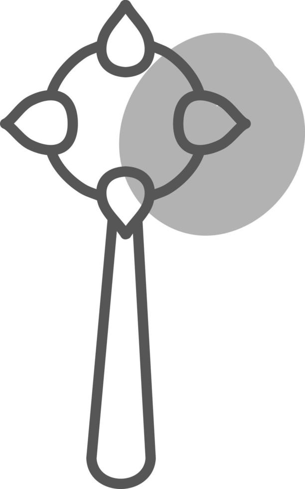 Viking flail, illustration, vector on a white background.