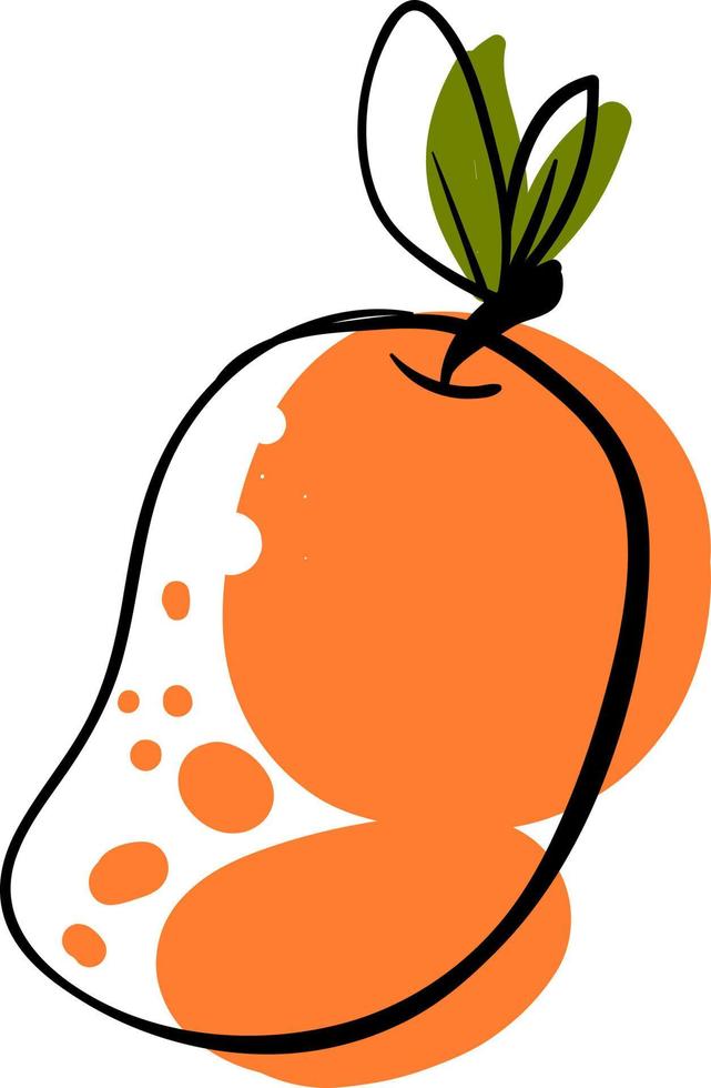 Flat mango, illustration, vector on white background.