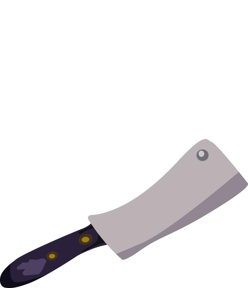 Big knife, illustration, vector on white background. 13721565