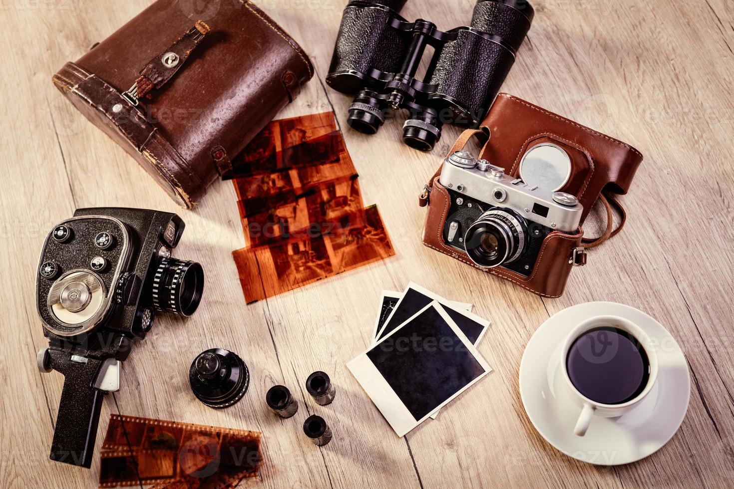 Vintage Cameras And Binoculars photo