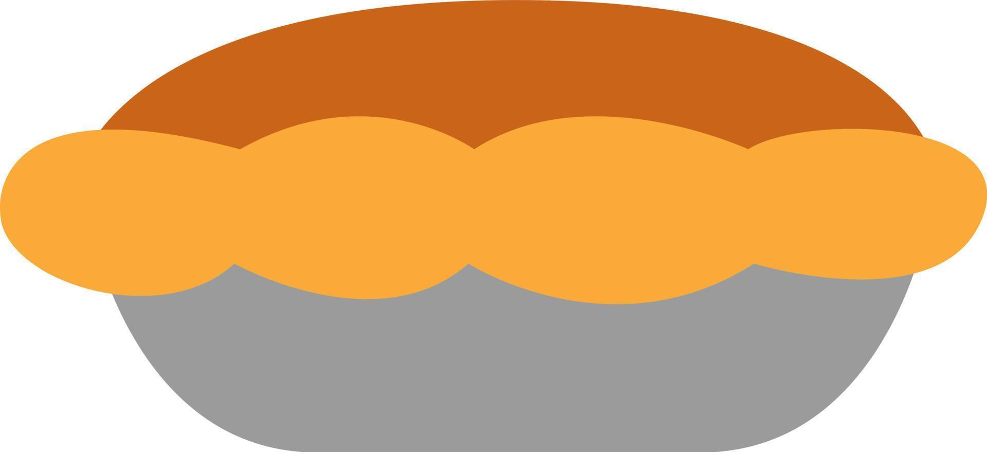 Thanksgiving apple pie, illustration, vector on a white background.